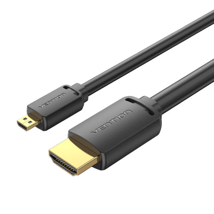 Cavo Vention HDMI-D Maschio a HDMI-A Maschio AGIBF 1m 4K 60Hz Nero Cavo Vention HDMI-D Maschio a HDMI-A Maschio AGIBF 1m 4K 60Hz Nero