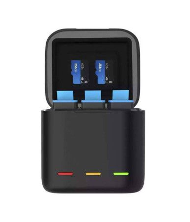 Telesin Caricatore a 3 slot con 3 Batterie per GoPro Hero 12/11/10/9
