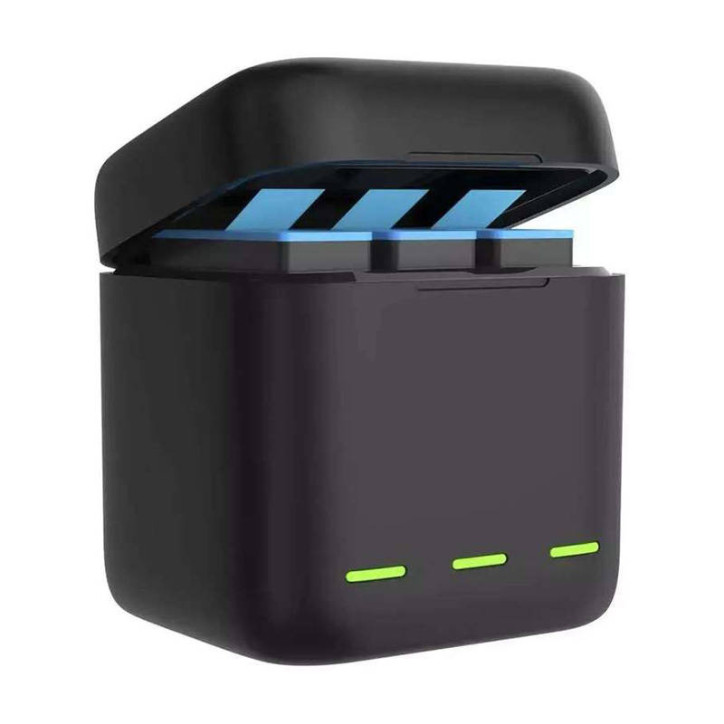Telesin Caricatore a 3 slot con 3 Batterie per GoPro Hero 12/11/10/9