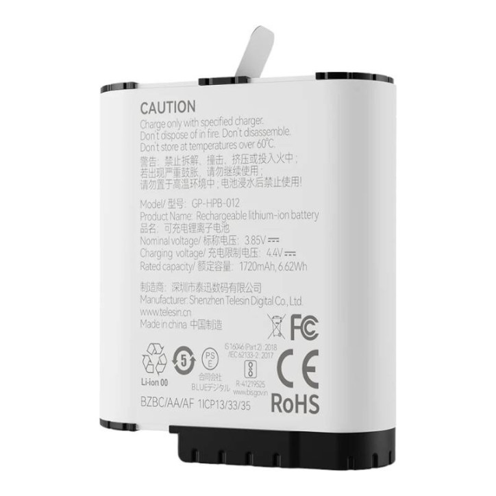 TELESIN Batteria Stamina GP-HPB-012 per GoPro Hero 12/11/10/9