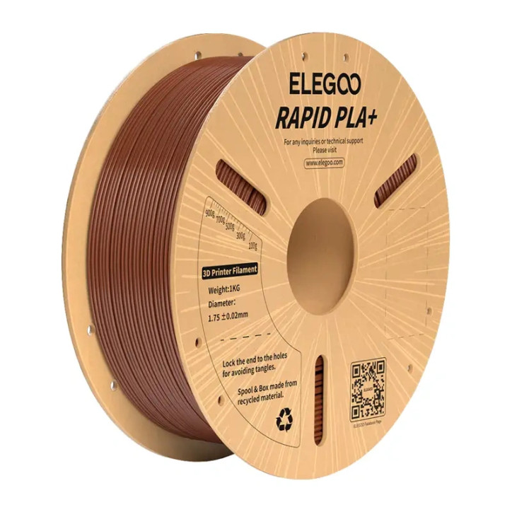 ELEGOO Rapid PLA+ Filament 1.75mm Marrone 1kg ELEGOO Rapid PLA+ Filament 1.75mm Marrone 1kg