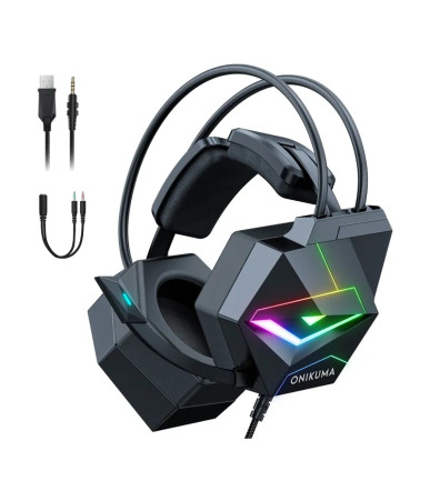 ONIKUMA X20 Cuffie Gaming 7.1 RGB Nero