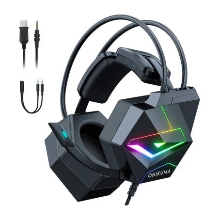 ONIKUMA X20 Cuffie Gaming 7.1 RGB Nero