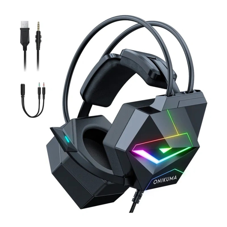 ONIKUMA X20 Cuffie Gaming 7.1 RGB Nero