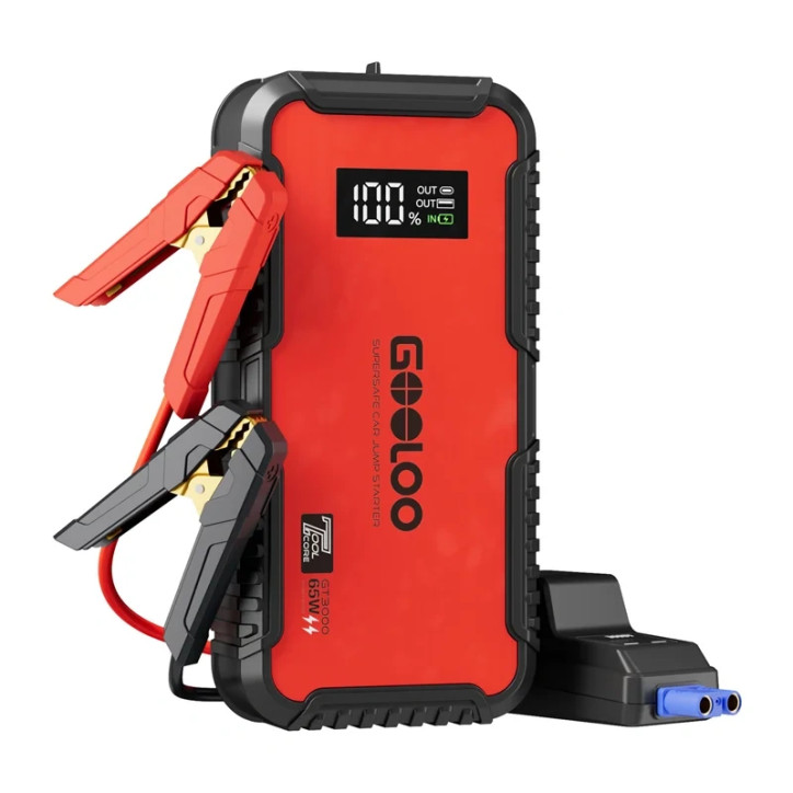 GOOLOO GT3000 44.4Wh Avviatore Portatile 3000A Nero