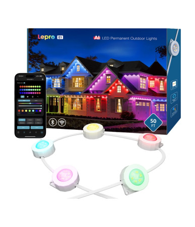 LEPRO E1-60 Luci da Soffitto LED RGB+IC 100ft