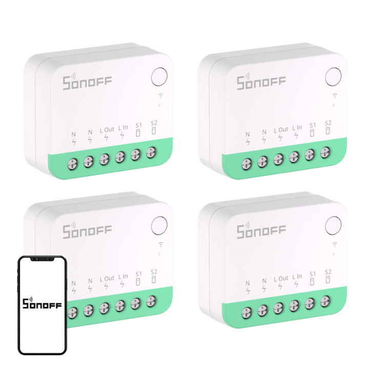 SONOFF MINIR4M Extreme Matter Switch 4 Pezzi Bianco