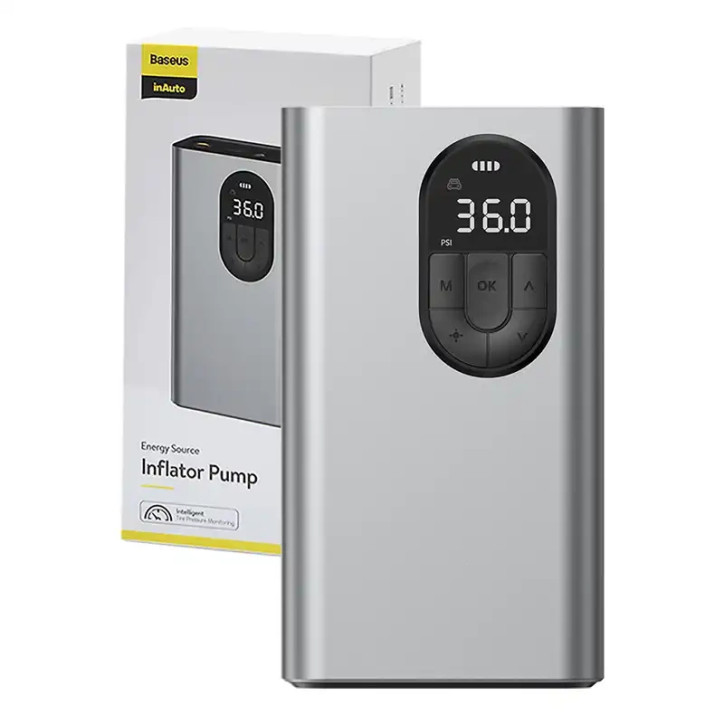 Baseus Energy Source Mini Compressore per Auto 7500mAh Grigio Baseus Energy Source Mini Compressore per Auto 7500mAh Grigio
