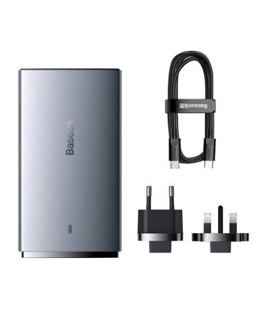 Baseus GaN5 Pro Caricatore da Muro 65W 1x USB-C 1x USB-A Grigio