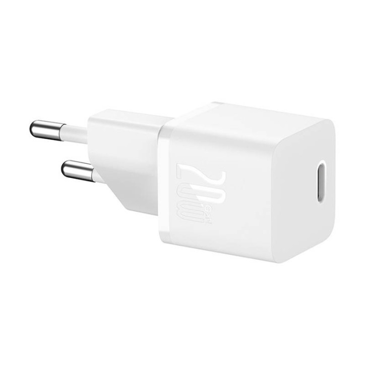 Baseus Caricatore da Muro Mini GaN5 20W Bianco