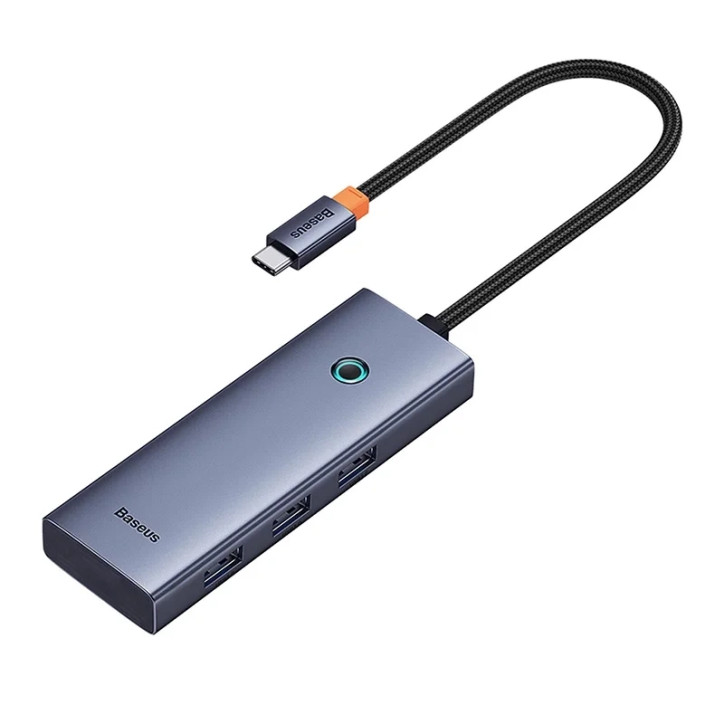 Baseus UltraJoy Series Hub USB-C 5-in-1 Grigio HDMI 4K 3xUSB 3.0 PD Baseus UltraJoy Series Hub USB-C 5-in-1 Grigio HDMI 4K 3xUSB 3.0 PD