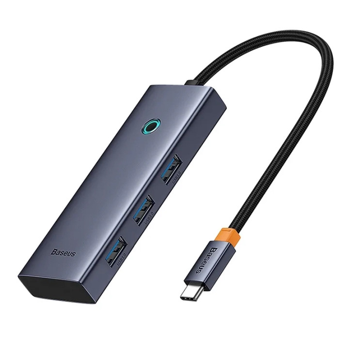 Baseus UltraJoy Series Hub USB-C 5-in-1 Grigio HDMI 4K 3xUSB 3.0 PD Baseus UltraJoy Series Hub USB-C 5-in-1 Grigio HDMI 4K 3xUSB 3.0 PD