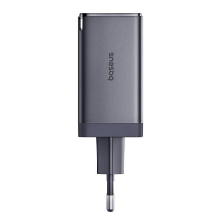Caricatore Baseus GaN5 65W 2x USB-C + USB Grigio con Cavo 1m