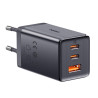 Caricatore Baseus GaN5 65W 2x USB-C + USB Grigio con Cavo 1m