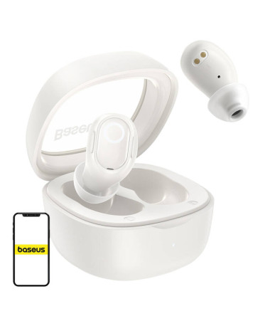 Baseus Bowie WM02 TWS Cuffie Wireless Bluetooth 5.3 Bianco