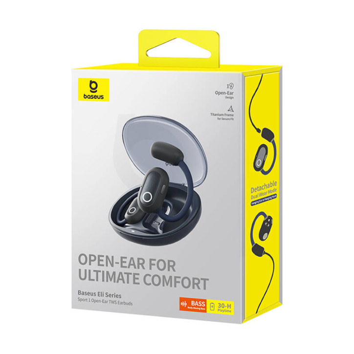 Baseus Eli Sport 1 Auricolari TWS Open-Ear Nero Baseus Eli Sport 1 Auricolari TWS Open-Ear Nero