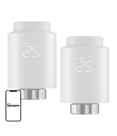 SONOFF Zigbee TRVZB Termostato Valvola Termostatica, 2 Pezzi