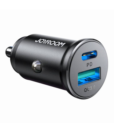 Joyroom JR-CCN05 Caricatore da auto 30W USB-A + USB-C Nero