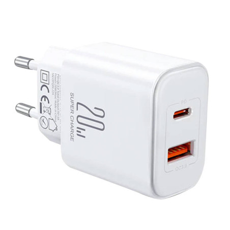 Caricatore Joyroom JR-TCF05 Flash 20W con cavo USB-C a Lightning 1m Bianco