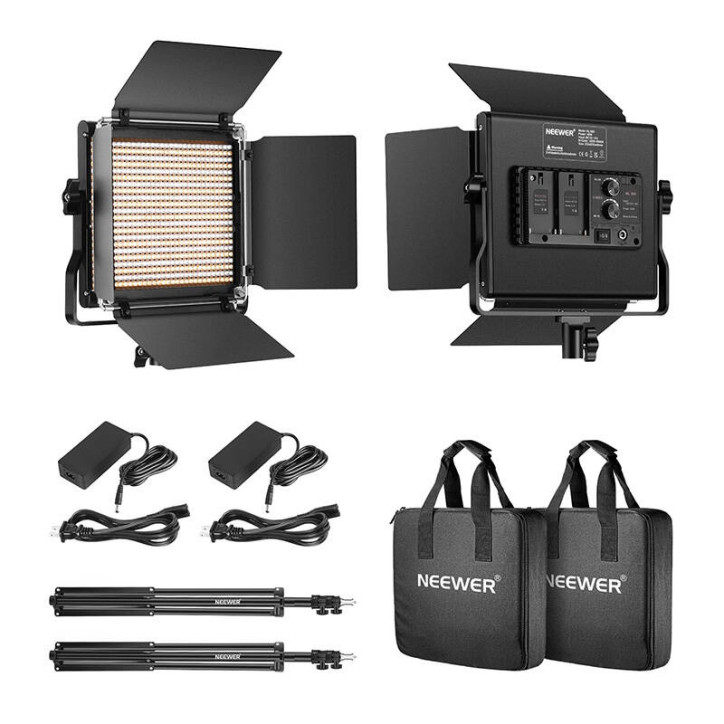 Neewer Kit 2 Lampade LED Bi-Color 660 40W 3200-5600K Neewer Kit 2 Lampade LED Bi-Color 660 40W 3200-5600K