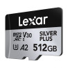 Lexar Scheda di memoria High-Performance Argento Plus microSDXC 512GB con Adattatore