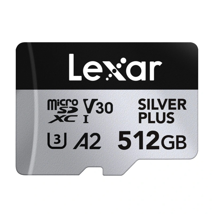 Lexar Scheda di memoria High-Performance Argento Plus microSDXC 512GB con Adattatore