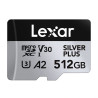 Lexar Scheda di memoria High-Performance Argento Plus microSDXC 512GB con Adattatore