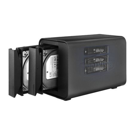 Terramaster D5 Hybrid Box esterno 5 alloggiamenti per SSD/HDD