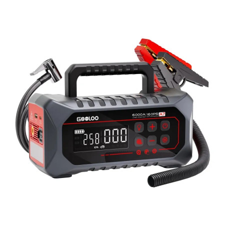 GOOLOO A7 Avviatore di Emergenza 6000A con Pompa Aria 88.8Wh