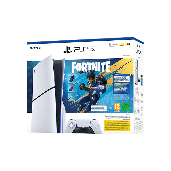 Sony PlayStation 5 Slim Disc Edition 1TB Fortnite: Flowering Chaos - White