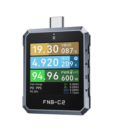FNIRSI FNB-C2 Tester USB per Ricarica Rapida