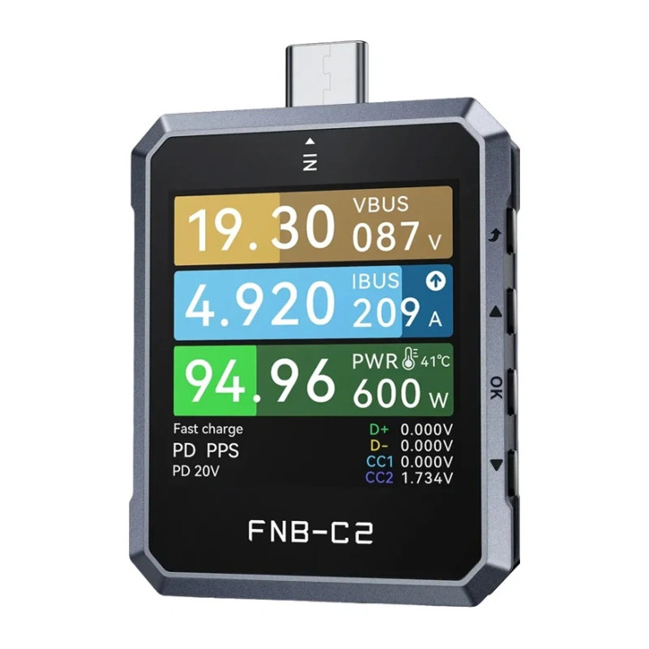 FNIRSI FNB-C2 Tester USB per Ricarica Rapida FNIRSI FNB-C2 Tester USB per Ricarica Rapida