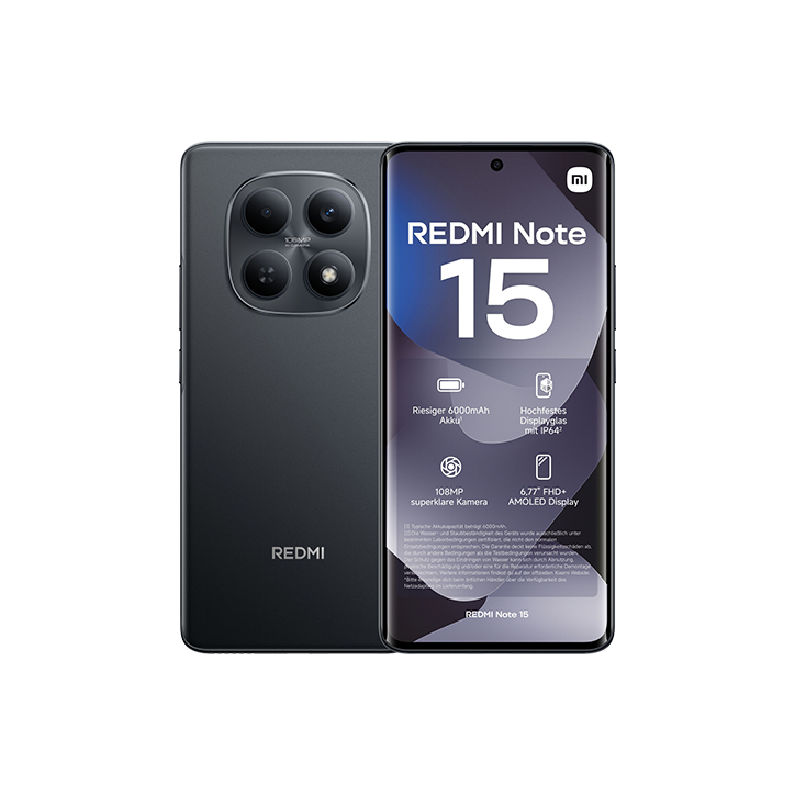 Xiaomi Redmi Note 15 4G Dual Sim 6GB RAM 128GB Nero