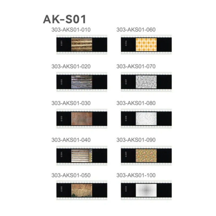 Godox AK-S01 Set di 10 diapositive per proiettore AK-R21 Godox AK-S01 Set di 10 diapositive per proiettore AK-R21