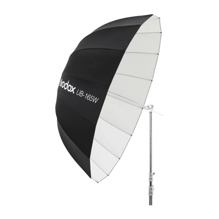 Ombrello Parabolico Riflettente Godox UB-165W Bianco 165cm Ombrello Parabolico Riflettente Godox UB-165W Bianco 165cm