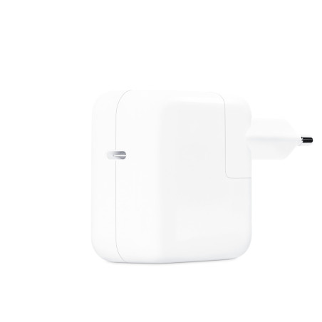 Alimentatore REZ Galio 30W USB-C + Cavo USB-C/iOS Bianco