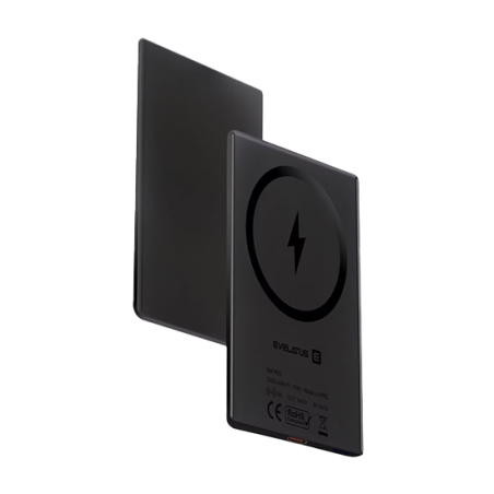 Evelatus 3000mAh Powerbank Super Slim Ricarica Wireless - Nero
