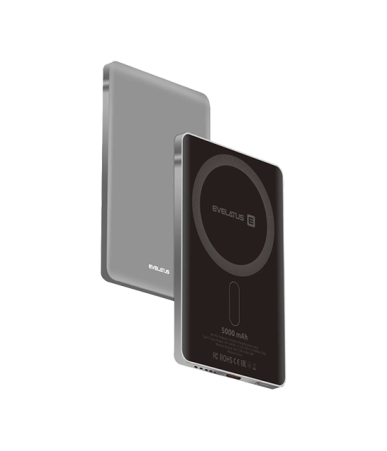 Evelatus MagLink Elite Powerbank 5000mAh Wireless Charging Argento