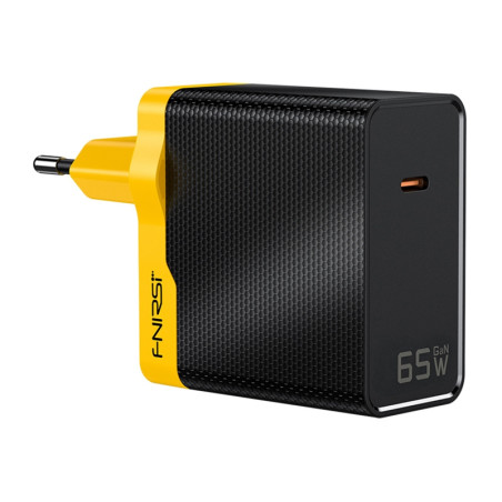 FNIRSI Alimentatore USB-C 65W GaN Giallo/Nero