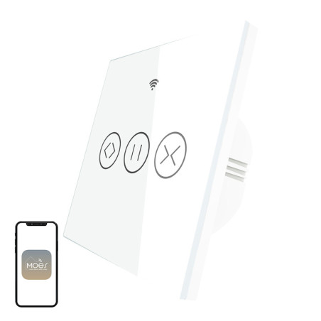 Moes Interruttore Smart Wi-Fi RF433 per Tapparelle Bianco