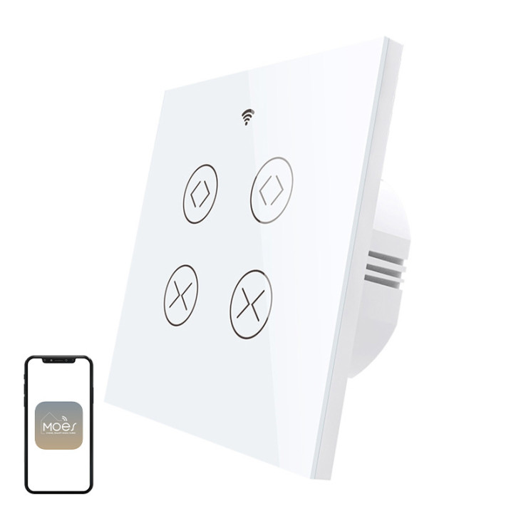 Moes Interruttore Smart per Tapparelle WRS-EUC2-WH-MS Bianco Moes Interruttore Smart per Tapparelle WRS-EUC2-WH-MS Bianco