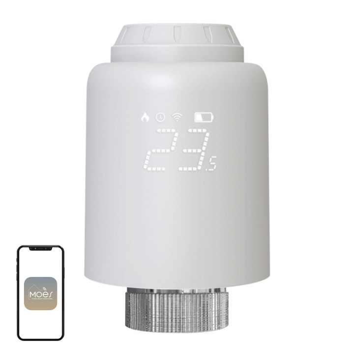 Moes Testina Termostatica Smart Zigbee ZTRV-PJ-601-MS Moes Testina Termostatica Smart Zigbee ZTRV-PJ-601-MS