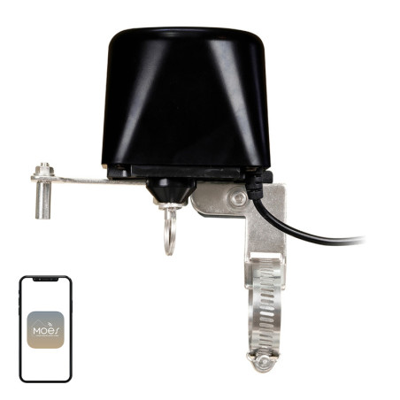 Moes WV-LZ-BK Valvola Acqua Wi-Fi Nera