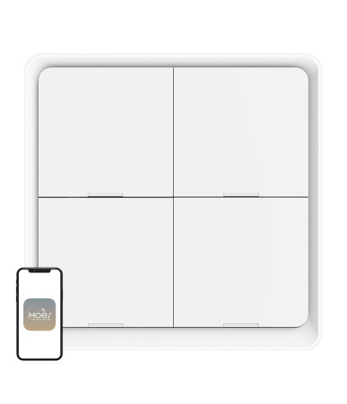 Moes Interruttore Scena ZigBee 4 Tasti Bianco