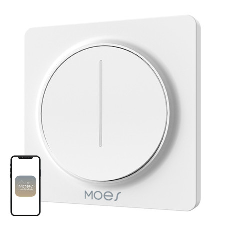 Interruttore smart dimmer ZigBee Moes ZS-SY-EUD-WH Bianco