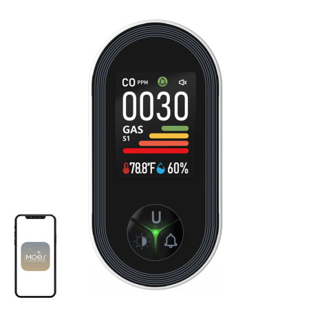 Moes S02-CG Rilevatore Monossido Carbonio e Gas Combustibili