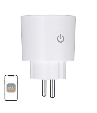 Moes Presa Smart WiFi Matter 16A Monitoraggio Consumi Bianco