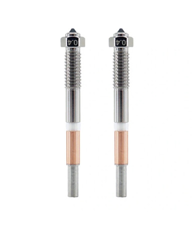 QiDi Ugelli Bimetallici 0.4mm per Stampante 3D Serie Q2 (Confezione da 2)