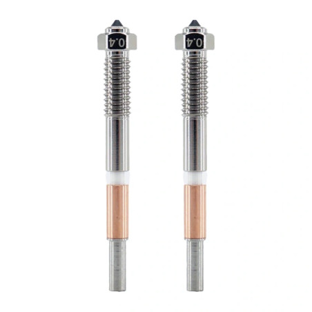 QiDi Ugelli Bimetallici 0.4mm per Stampante 3D Serie Q2 (Confezione da 2)