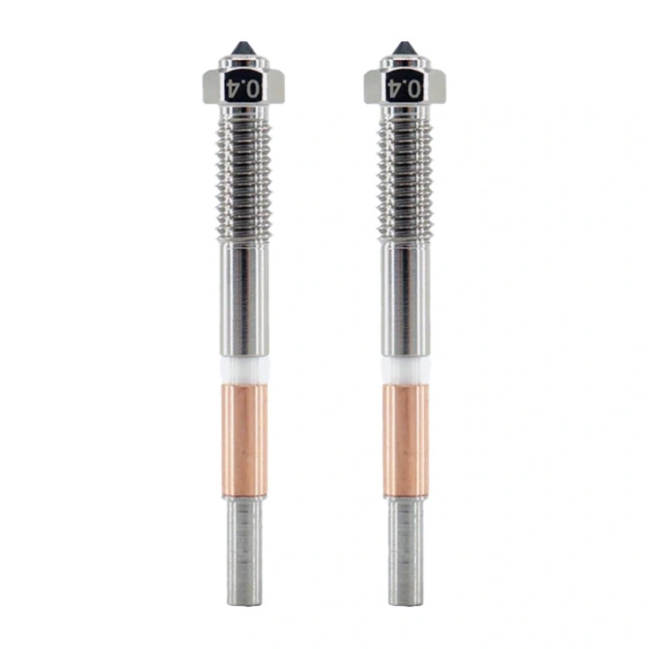 QiDi Ugelli Bimetallici 0.4mm per Stampante 3D Serie Q2 (Confezione da 2)